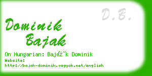 dominik bajak business card